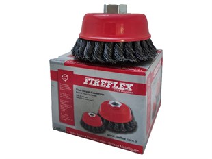 Fireflex Vidalı Burgulu Çanak Fırça (100 mm)